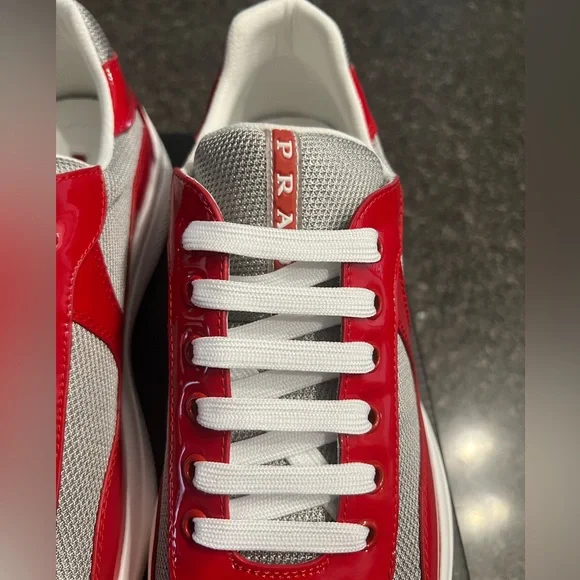 Prada American Cup Red Mens Us Mens Size 9 - Picture 8 of 13